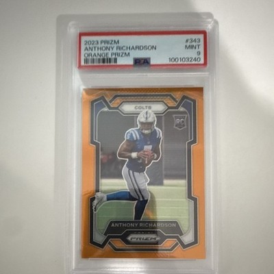 Panini 2023 Prizm Rookies Anthony Richardson Colts #343 Orange /249 PSA 9