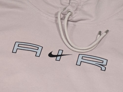 Nike Air Hoodie Mens XXL Gray Center Swoosh Logo Spellout Pullover Y2K - Picture 2 of 11