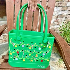 Large Baby Bogg Bag ~ Green ~ Christmas Tree Tote NEW