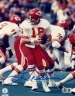 LEN DAWSON SIGNED AUTOGRAPHED 8x10 PHOTO KANSAS CITY CHIEFS LEGEND BECKETT BAS