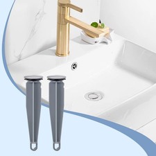 2x Bathroom Sink Popup Stoppers for Wash Basin Easy Install/remove Sink Plug