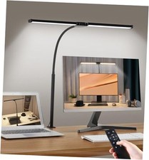 Led Desk Lamp for Home Office, Eye-Care Architect Light with Clamp, Smart Black