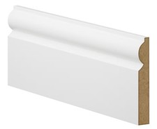 Howdens 4.2m Torus White Primed MDF Skirting Board