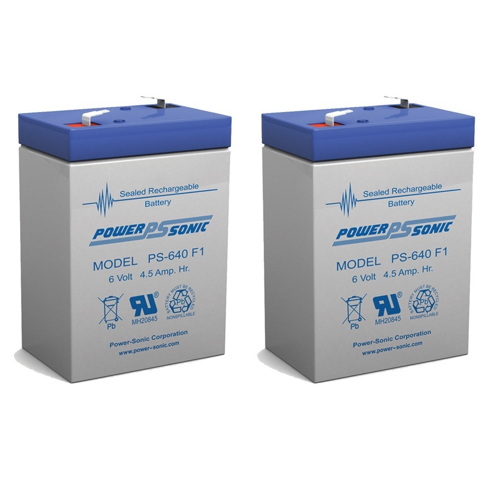 Power-Sonic 2 Pack - BATTERY 6V 6 VOLT SLA VRLA RECHARGEABLE 4, 4.5,5 AH