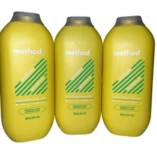 3x Method Limited Edition Body Wash Mandarin Orange Lemon Zest 18oz Gel