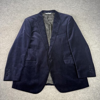 Samuel Windsor Blazer Herren 46 S Blau Samt Baumwolle Smoking Abend Sakko Dinner