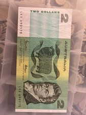 Australia Paper $2 Two Dollar Banknote  - Johnston / Fraser