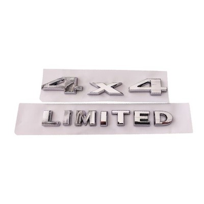 FÜR LIMITED 4x4 2pcs 15cm Kunststoff hinten Seite LOGO Embleme Chrome Silber