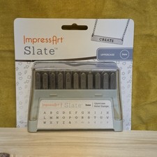 ImpressArt Slate Font Uppercase Metal Stamps DIY Jewelry- Steel Punches