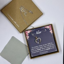 Iefil Necklaces for Women, Rose Heart Initial...
