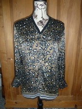 Sportalm Seidenbluse, Gr. 38/40, braun/schwarz/beige, wie Neu