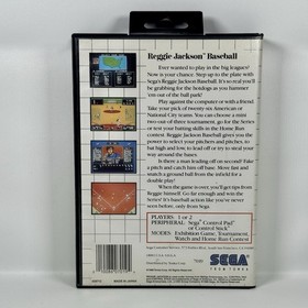 Reggie Jackson Baseball SEGA Master System Box Boxed Damaged Manual