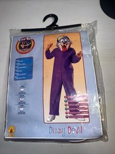 Conjunto de Disfraz y Máscara Vintage Años 90 Dizzy Devil Tiny Toon Adventures Niños Talla Mediana