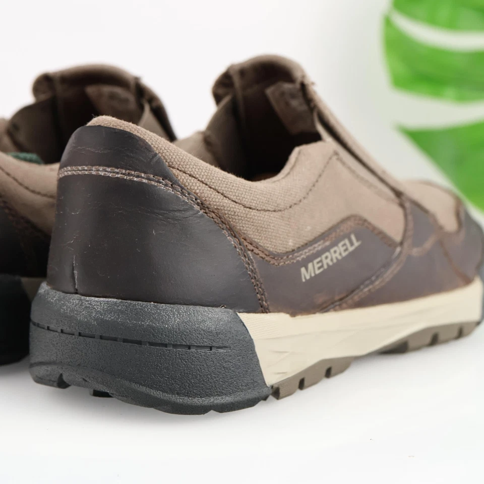 Туфли Merrell Boulder мужские размер 10 коричневые без застежек кожа холщовые комфортные - Изображение 3 из 4