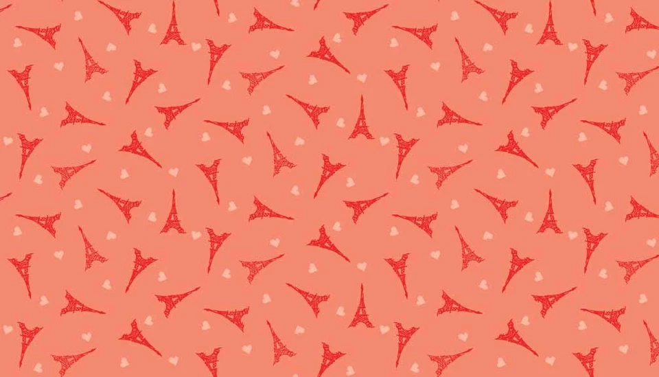 Fat Quarter Temptations Rosa Eiffelturm Paris Baumwolle Steppstoff - Makower