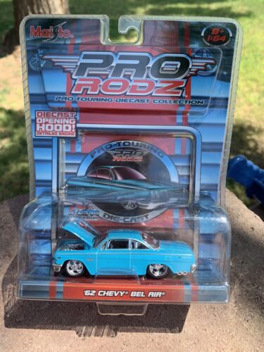 Maisto 2005 Pro Rodz Pro Touring Diecast '62 Chevy Bel Air Blue 1:64