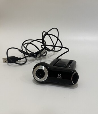 Logitech QuickCam Pro 9000 Webcam V-UBM46 USB Camera w/ Mic Carl Zeiss 2MP Auto