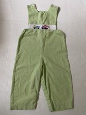 EUC Vintage Toddler Boys Construction Trucks Overalls Size 24 Mths
