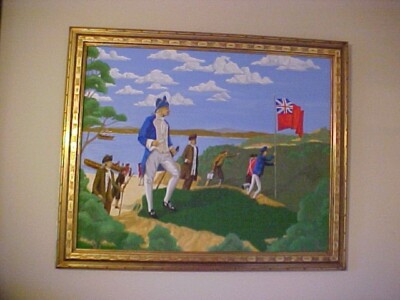 Captain Cook at Botany Bay 1770 - Oil Painting 24 X 30 Inches BARTL
