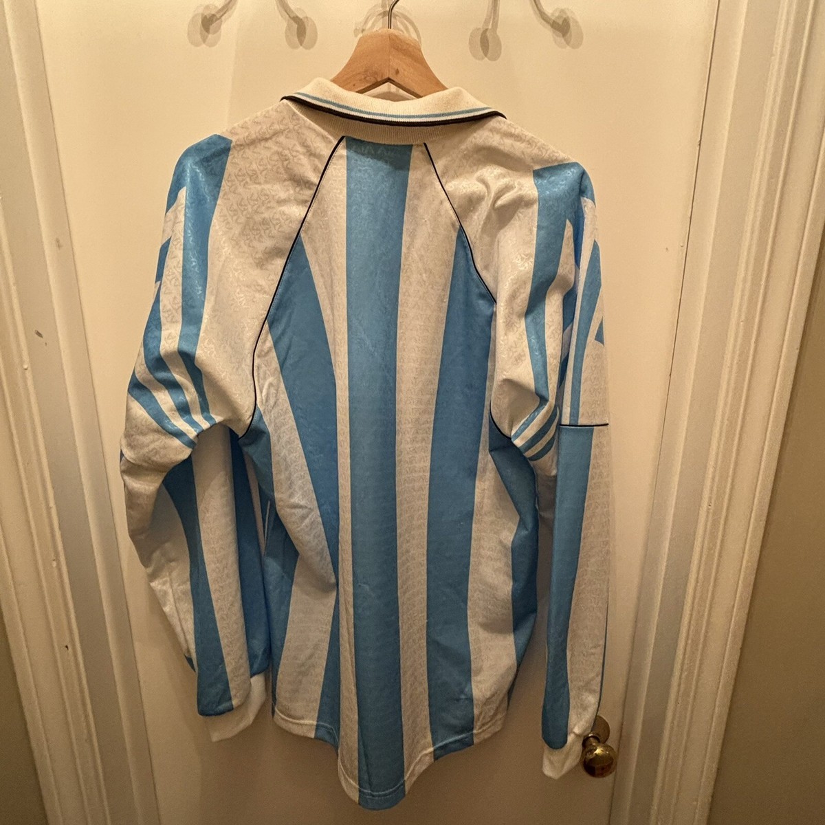 Vintage 1996-1998 Adidas Argentina Authentic Long Sleeve Home