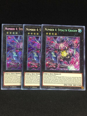 yugioh stealth kragen deck PHNI-AE106 Number 4: (SER) You can destroy 1 WATER monster your opponent controls Number 4: stealth kragen 1st