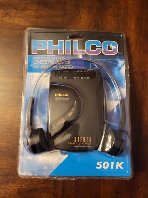 Philco Portable Stereo Cassette Player #501K New Sealed Rare!!