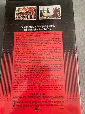 The Tin Drum VHS (clamshell) Subtitled; Directed by Volker