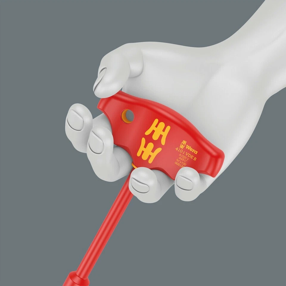 Wera 410 i VDE Insulated T-Handle Screwdriver Adapter 3/8" Drive 05005120001 - Image 3 of 4