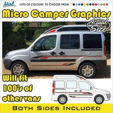Fiat Doblo Micro CAMPER van Motorhome GRAPHICS DECALS FREE P&P 001