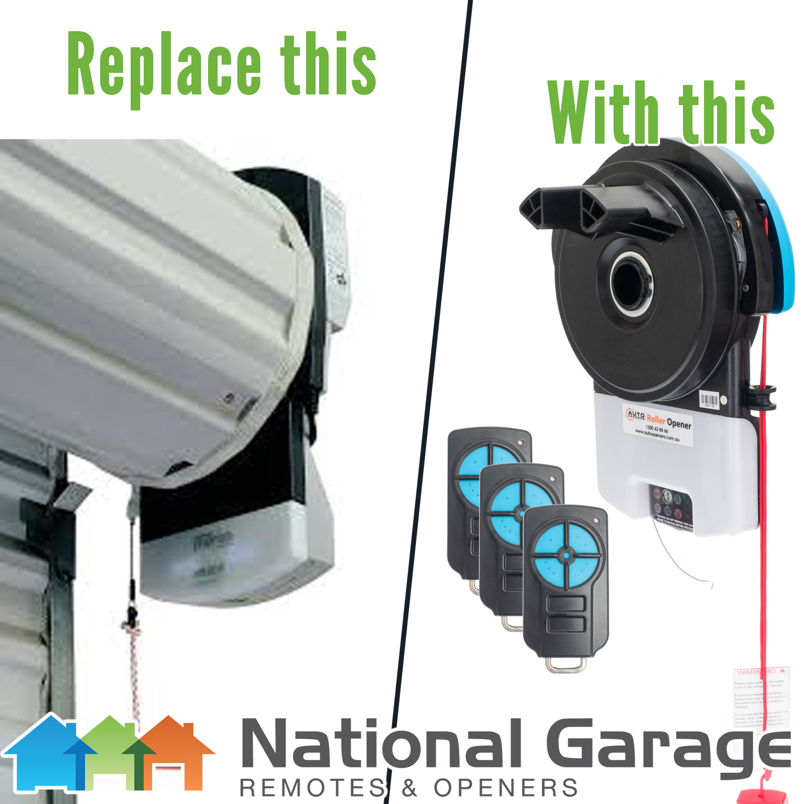 Merlin MR800 Garage Roller Door Opener Replacement 5 Year DIY Warranty Auto Open eBay