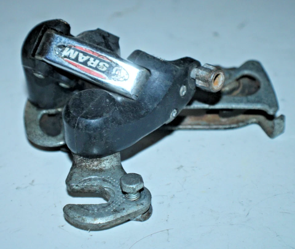 Desviador trasero vintage SRAM MTB largo alcance negro/plateado 8 velocidades grava envío EE. UU. Foto 4 de 4