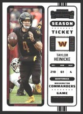 Taylor Heinicke #98 2022 Panini Contenders  Washington Commanders