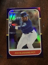 2021 Donruss Sammy Sosa .534 Slugging Pct. Retro Variation #239 Purple Holo B612