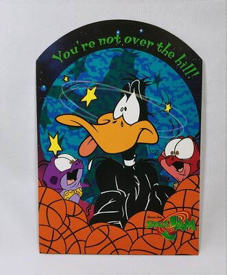 1996 Daffy Duck Nerdlucks Space Jam Greeting Card Gibson Greetings