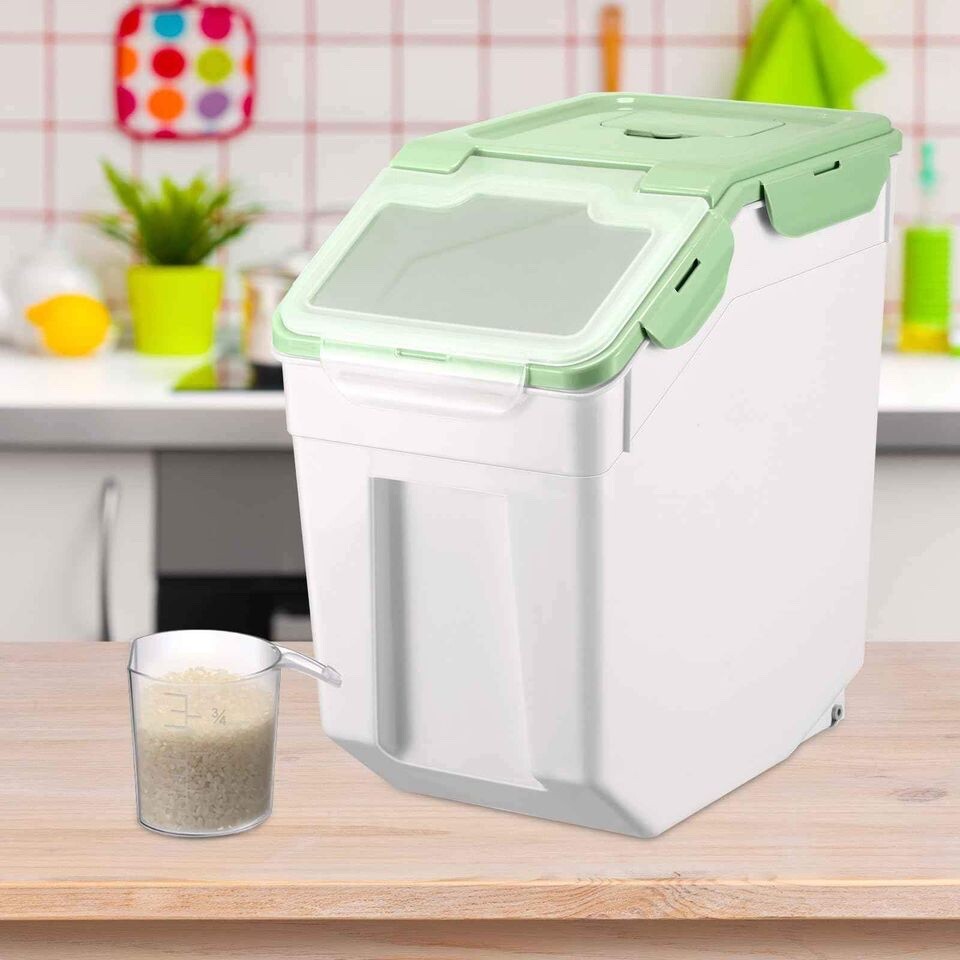 ** UMIGY ** 10L ' RICE/DRY STORAGE CONTAINER - 4 CONTAINERS 