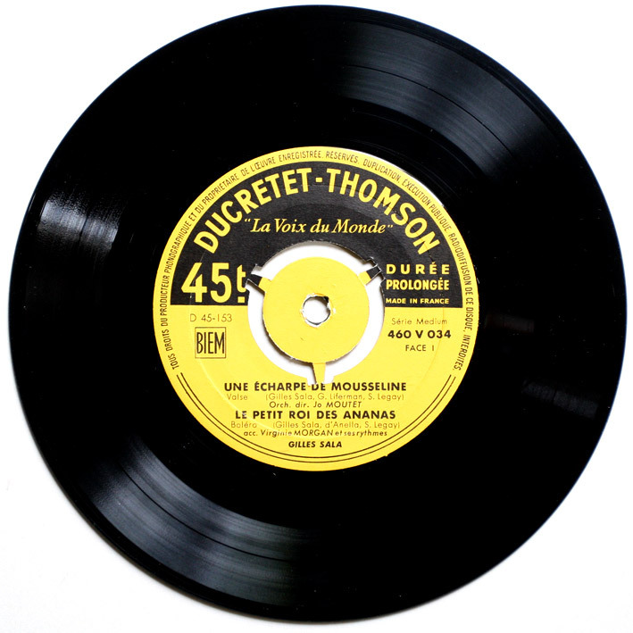 GILLES SALA Nostalgie caraibe french 1955 ducretet 460 V 034 EP