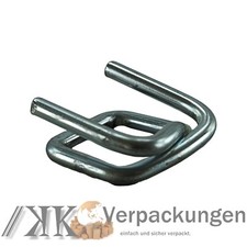 400 Metallklemmen Verzinkt 13 mm Umreifungsband Textil