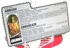 GI Joe Cardback FILE CARD Ambush 1990 Original FILECARD French Canadian