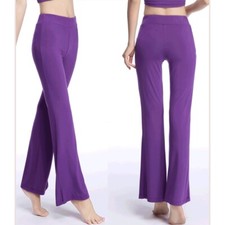 Women Modal Flared Leg Pants Yoga Dance Running Gym Casual Sweatpants Comfy Slim