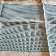 Hand loom from india Rabbits green Tea Kitchen Dish Hand Towel Cotton imperfect