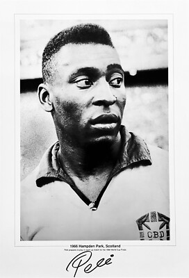 Pele HANDSIGNIERT 20x16�� BRASILIEN 1970 WM Legend Ltd. Print *IN PERSON* COA