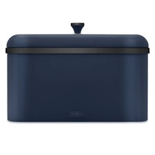 Tower Sera Midnight Blue Bread Bin With Black Smoked Trim Kitchen Storage