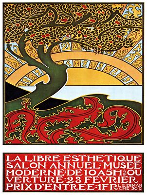 7995.Japanese garden.la libre esthetique salon annuel.POSTER.art wall decor