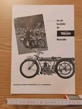 Originaler TRIUMPH  Motorrad Prospekt, Werbung, Reklame 50er Jahre Nürnberg 