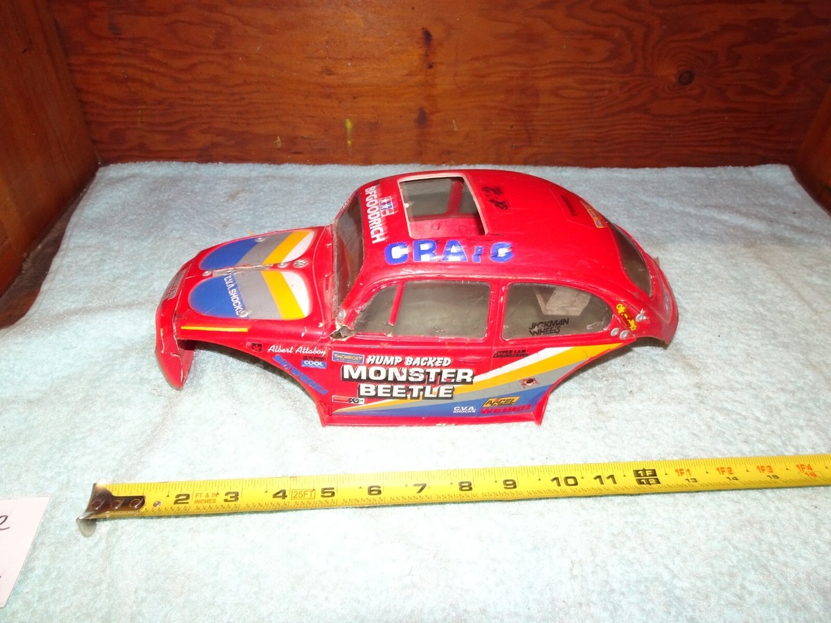 Vtg 1986 Tamiya Original Monster Beetle Body Shell Junkyard Cracks