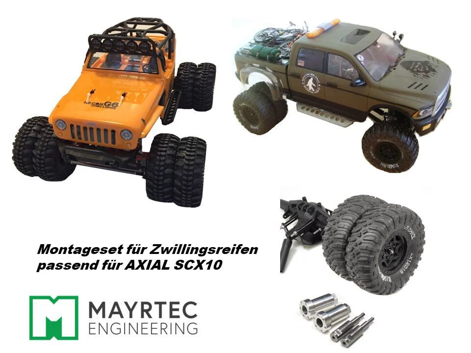 AXIAL SCX10 - Exklusives Montageset für Zwillingsreifen - Walker Evans Felgen - Bild 2 von 4