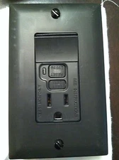 Pass & Seymour P&S GFCI 15 Amp Switch LED BLACK Single Pole 1595-SWTBKCC4