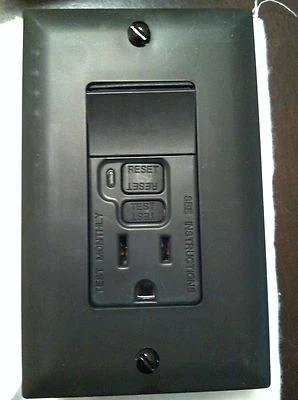 Pass & Seymour P&S GFCI 15 Amp Switch LED BLACK Single Pole 1595-SWTBKCC4