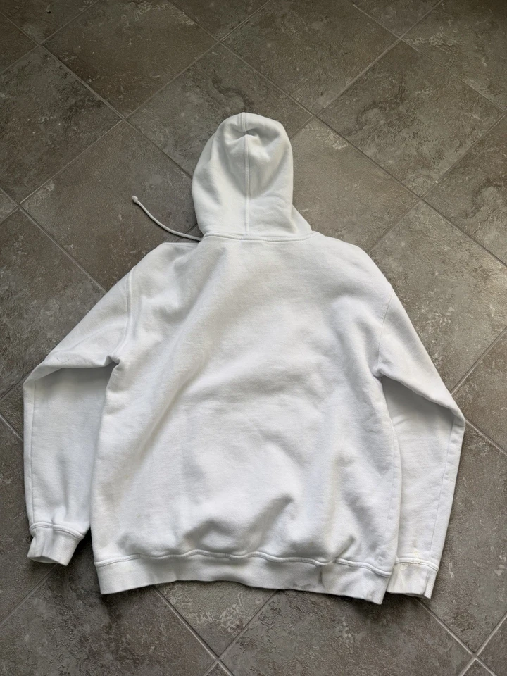 Sudadera con Capucha Blanca Billabong Spellout Años 90 De Colección Talla Mediana Surf Skate 23x26 Foto 4 de 4