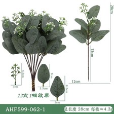 Artificial Eucalyptus Leaf Branch Fake Green Plant Wedding Home Decor